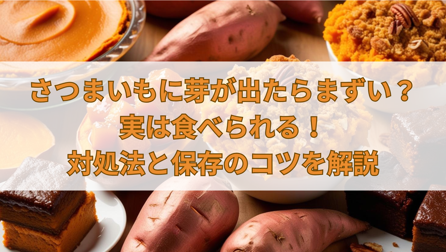 さつまいもに芽が出たらまずい？実は食べられる！対処法と保存のコツを解説